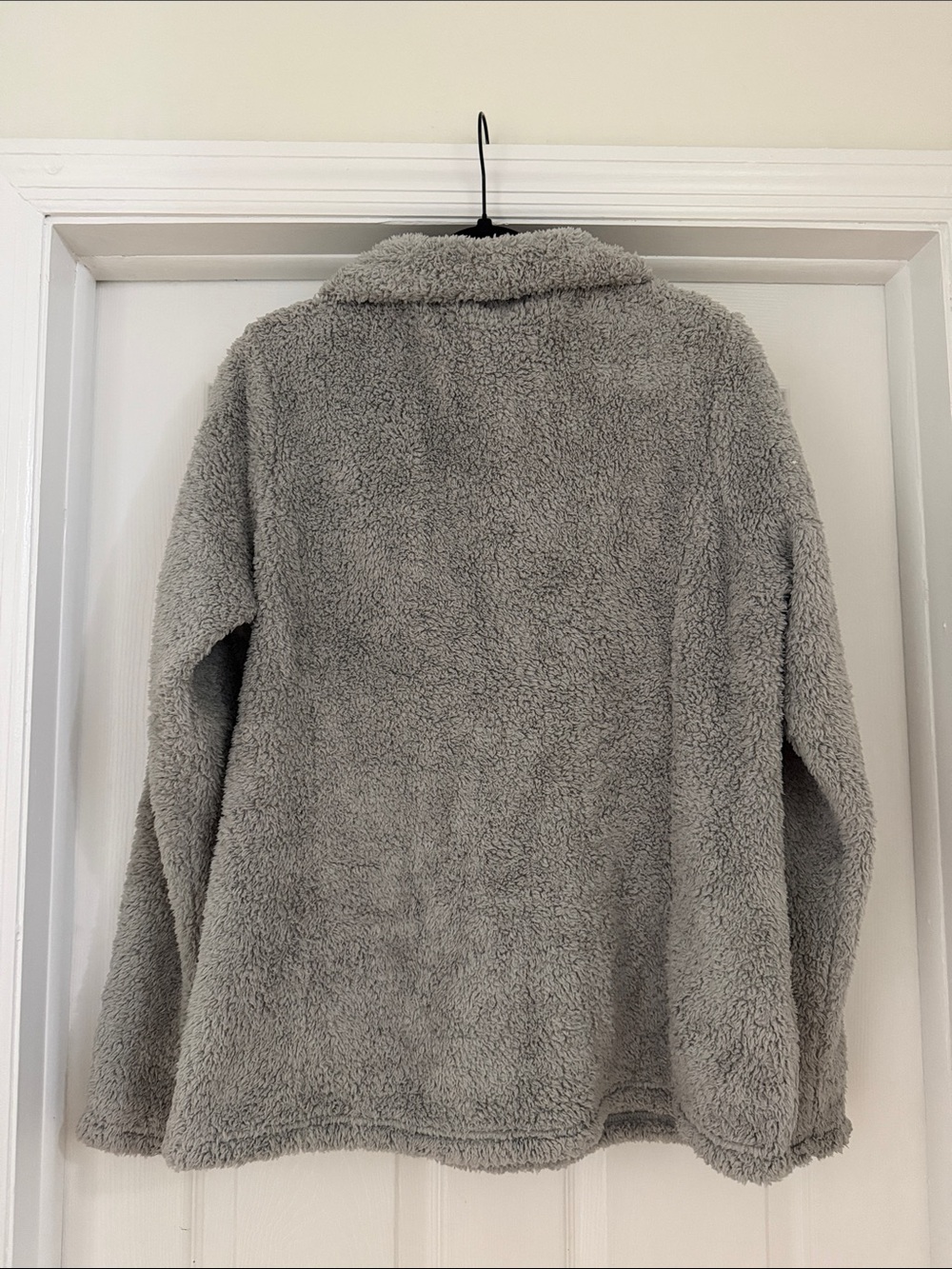 Patagonia Light Gray Sherpa Quarter-Zip Pullover - Picture 3 of 5